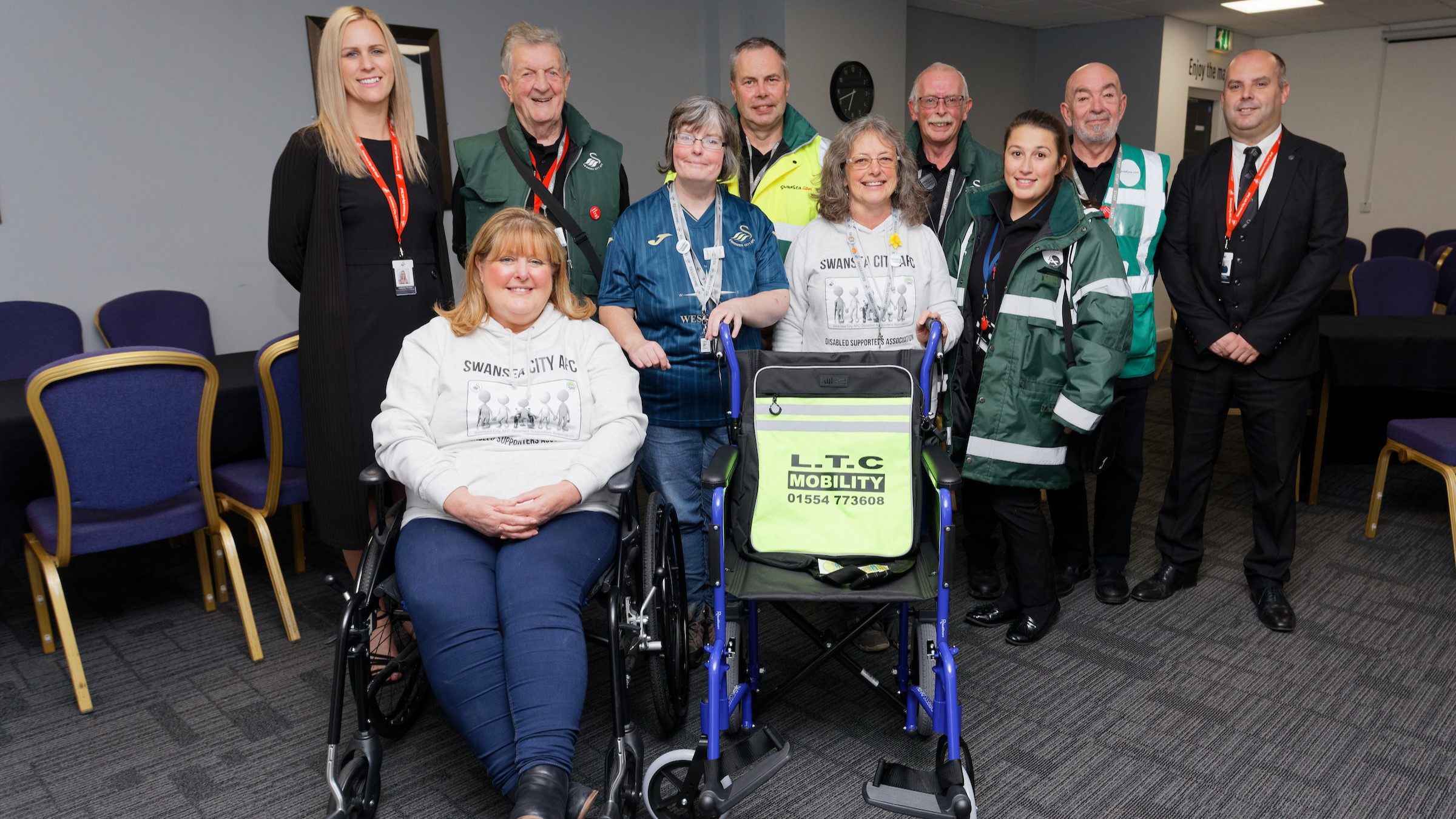 Swansea City DSA donate wheelchair to help fans attend the